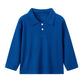 Kids Solid Color Polo Shirt Set - Short Sleeve Lapel Sports Top