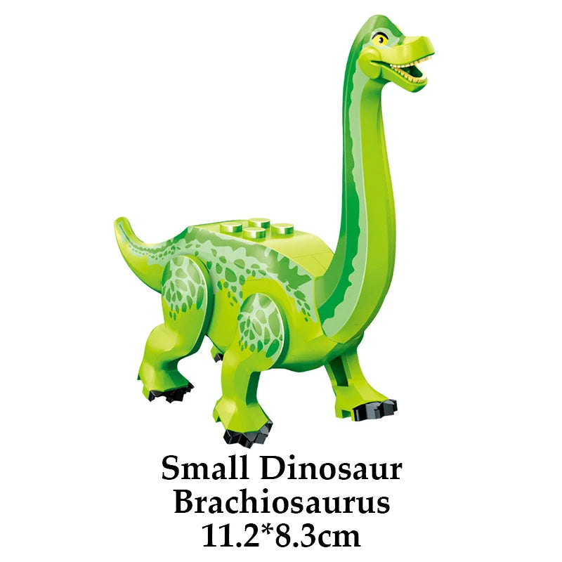 Jurassic Dinosaur Building Blocks Set - Raptor and T-Rex Figure Bricks