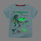 Boys Luminous Dinosaur T-Shirt - Cotton Animal Graphic Tee