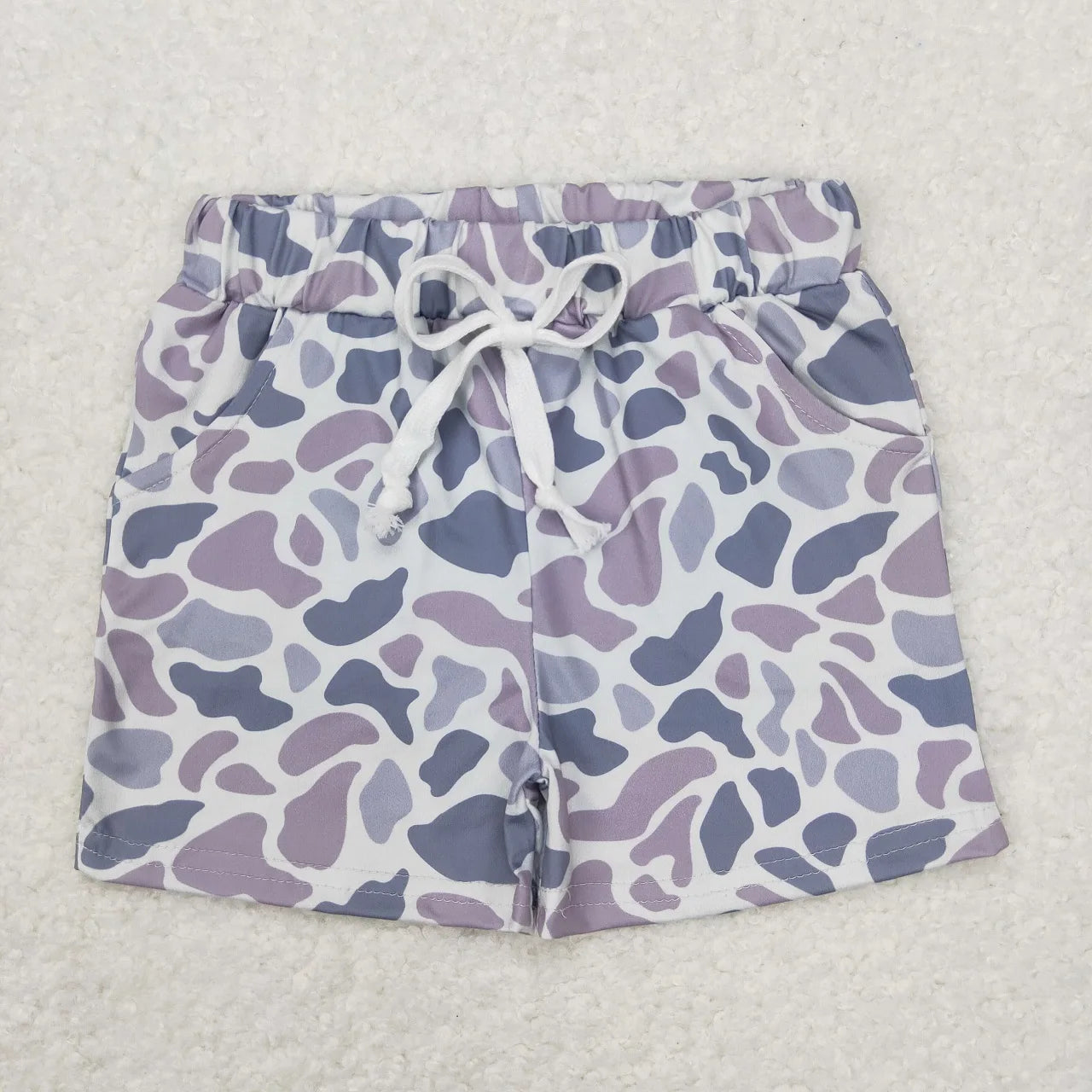 Toddler Boys Camo Pocket Shorts - Elastic Waist Summer Pant