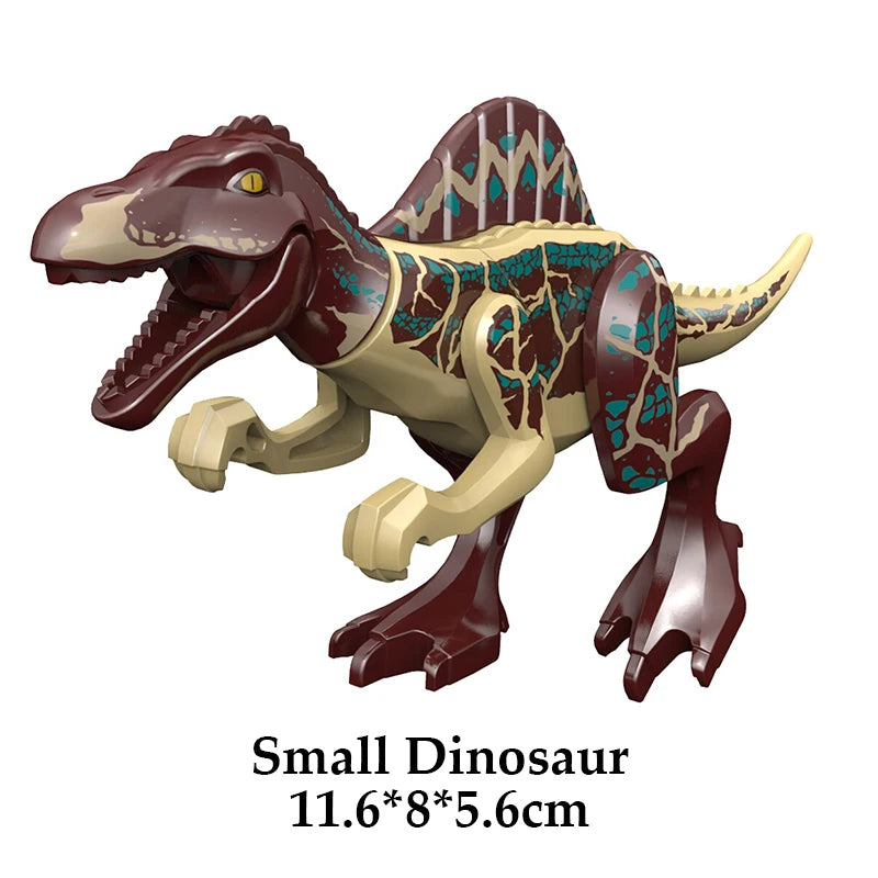 Jurassic Dinosaur Building Blocks Set - Raptor and T-Rex Figure Bricks