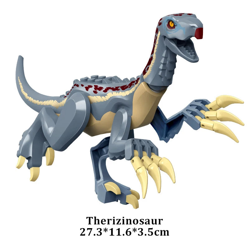 Jurassic Dinosaur Building Blocks Set - Raptor and T-Rex Figure Bricks