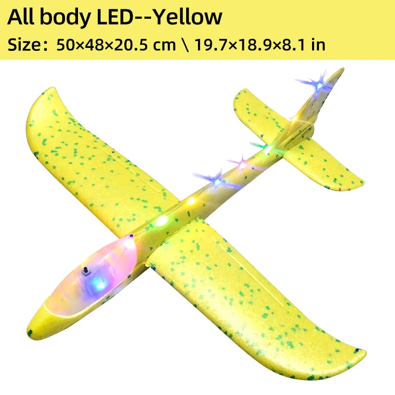 Foam Plane Glider Toy - 33/50CM Hand Throw Outdoor Airplane