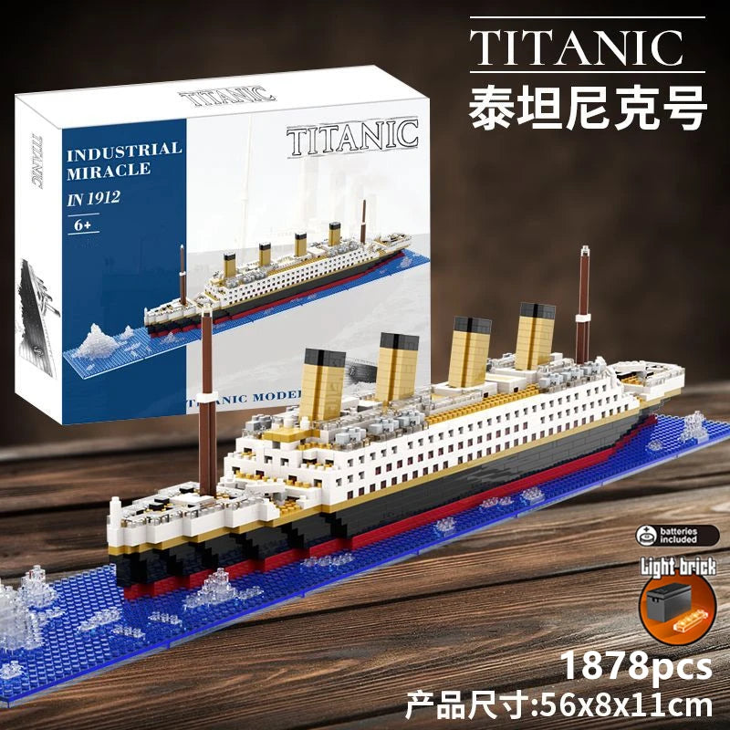 Titanic Iceberg Cruise Ship Building Blocks Set - Micro Brick Model