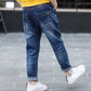 Boys Skinny Denim Jeans - Elastic Waist Casual Trousers
