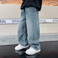 Boys Wide Straight Leg Jeans - Cotton Sports Denim Pants