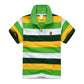 Boys Printed Polo Shirt - Cotton Blend Short Sleeve Lapel Top