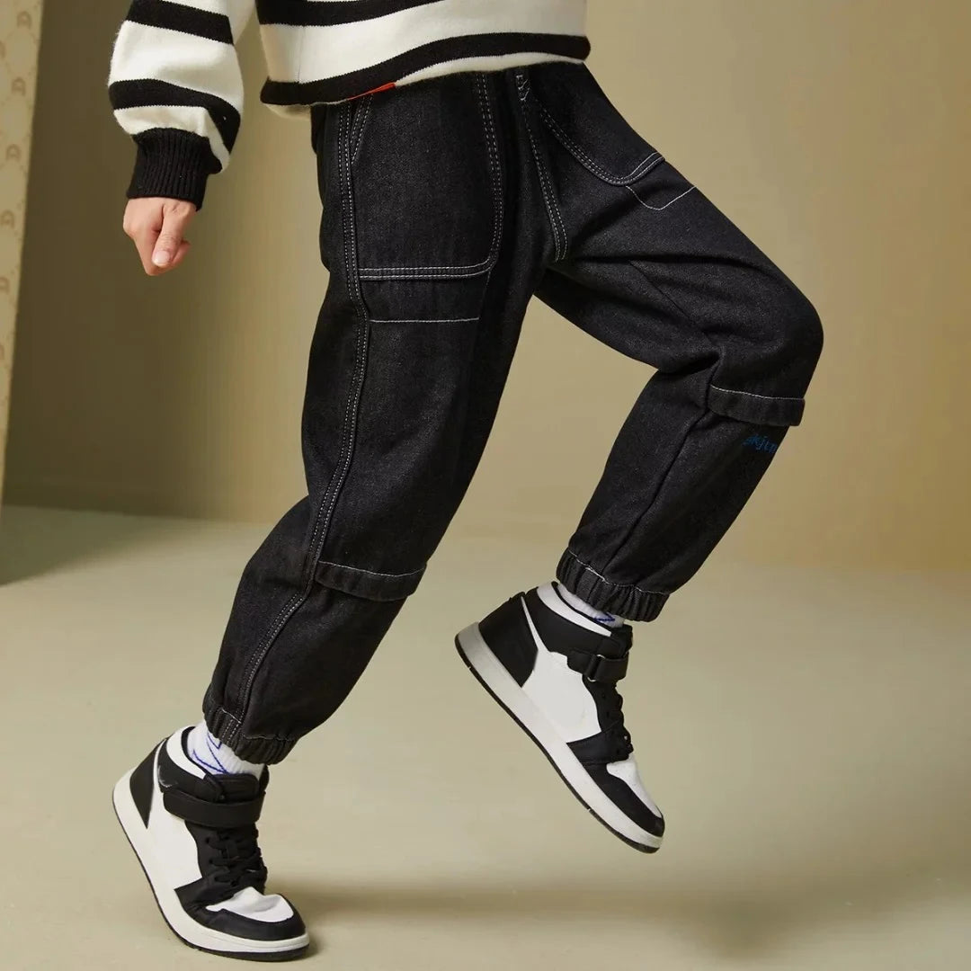 Boys Classic Denim Jeans - Slim Casual Bottoms for Kids