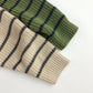 Kids Striped Half-Zip Pullover - Stand Collar Autumn Sweater