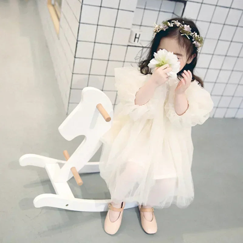 Girls Spring Lace Princess Dress - Sweet Everyday Style