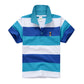 Boys Printed Polo Shirt - Cotton Blend Short Sleeve Lapel Top