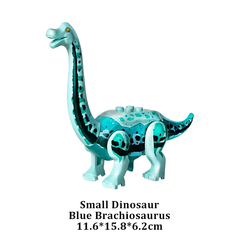 Jurassic Dinosaur Building Blocks Set - Raptor and T-Rex Figure Bricks