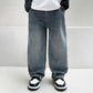 Boys Wide Straight Leg Jeans - Cotton Sports Denim Pants