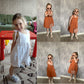 Girls Solid Suspender Summer Dress - Pocket Casual Style