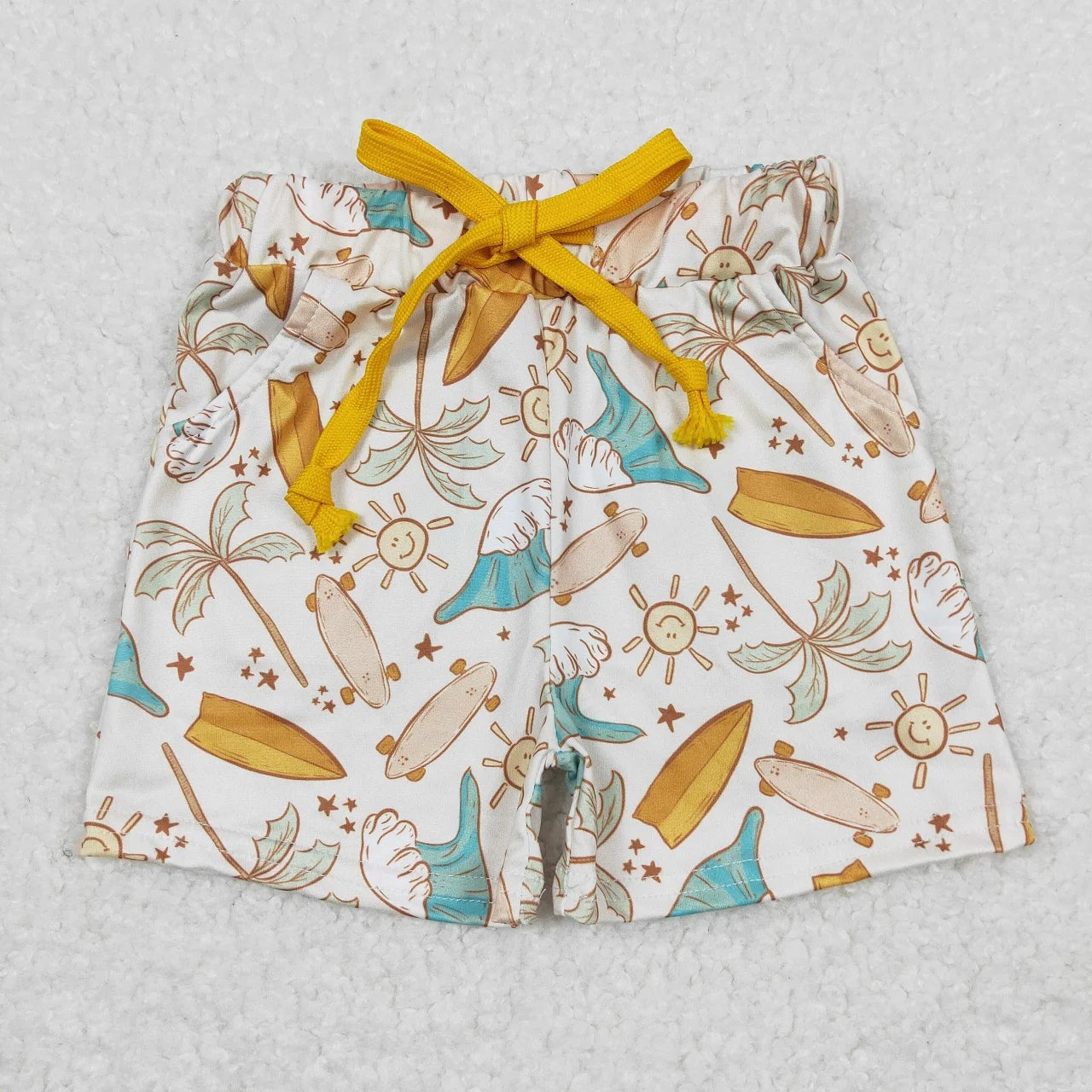 Toddler Boys Camo Pocket Shorts - Elastic Waist Summer Pant