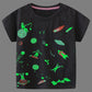 Boys Luminous Dinosaur T-Shirt - Cotton Animal Graphic Tee