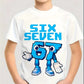 Kids Number Graphic T-Shirt - Loose Short Sleeve Summer Top
