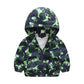Kids Dinosaur Windbreaker Jacket - Cute Cartoon Hooded Coat