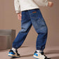 Boys Skinny Denim Jeans - Elastic Waist Casual Trousers