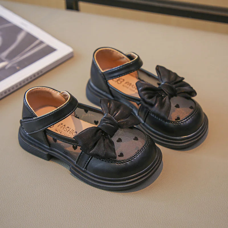Girls Breathable Bow Round Toe Walking Sandals