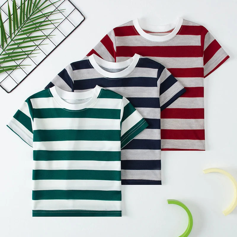 Kids Solid Color Polo Shirt Set - Short Sleeve Lapel Sports Top