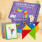 Wooden Montessori Tangram Puzzle Board