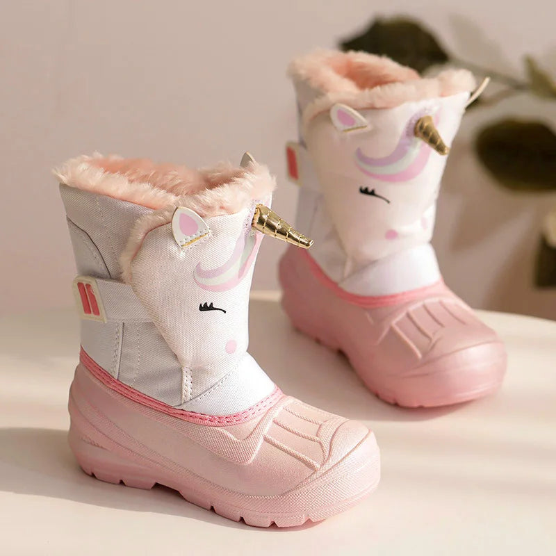 Kids High Top Warm Waterproof Snow Boots