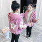 Girls Corduroy Hooded Winter Jacket - Plus Velvet Warm Coat
