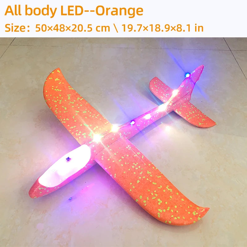 Foam Plane Glider Toy - 33/50CM Hand Throw Outdoor Airplane