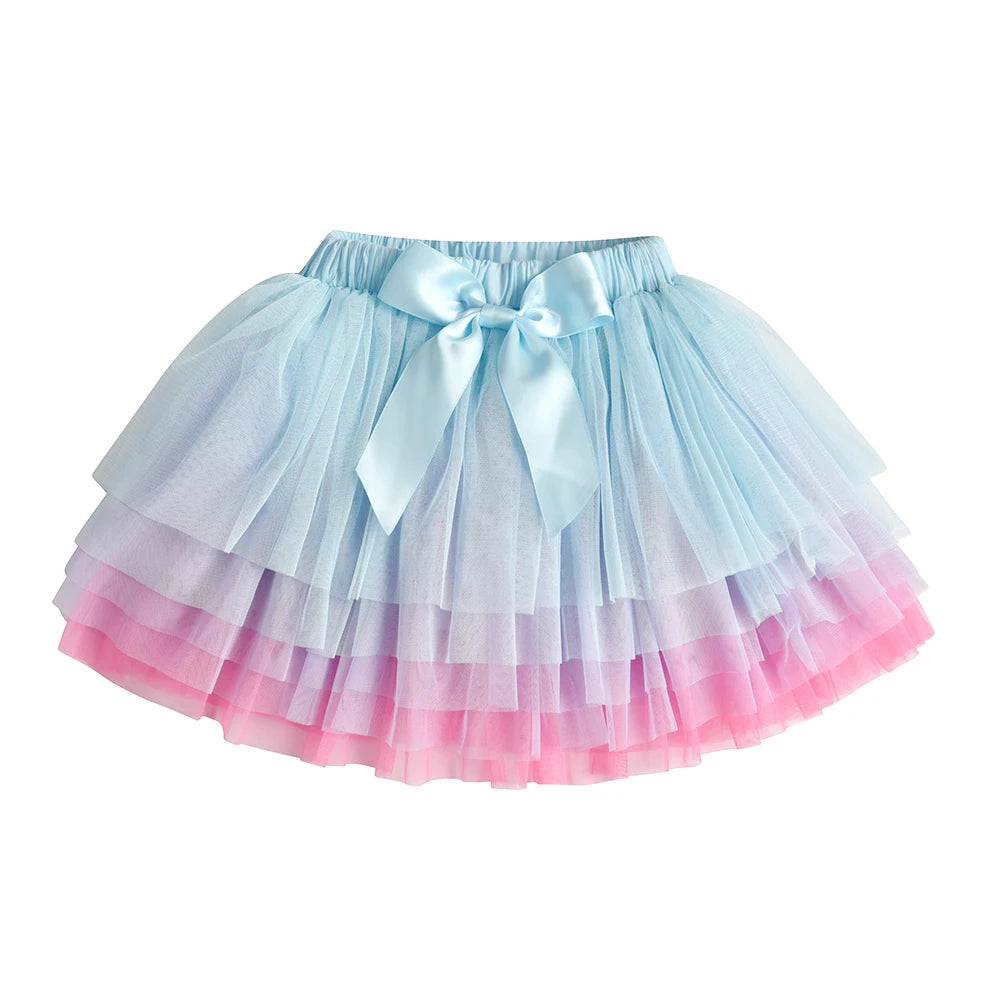 Girls Layered Mesh Ballet Tutu Skirt - Party Dance Style
