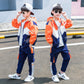 Teen Boys Hooded Tracksuit Set - Zipper Jacket and Striped Pants