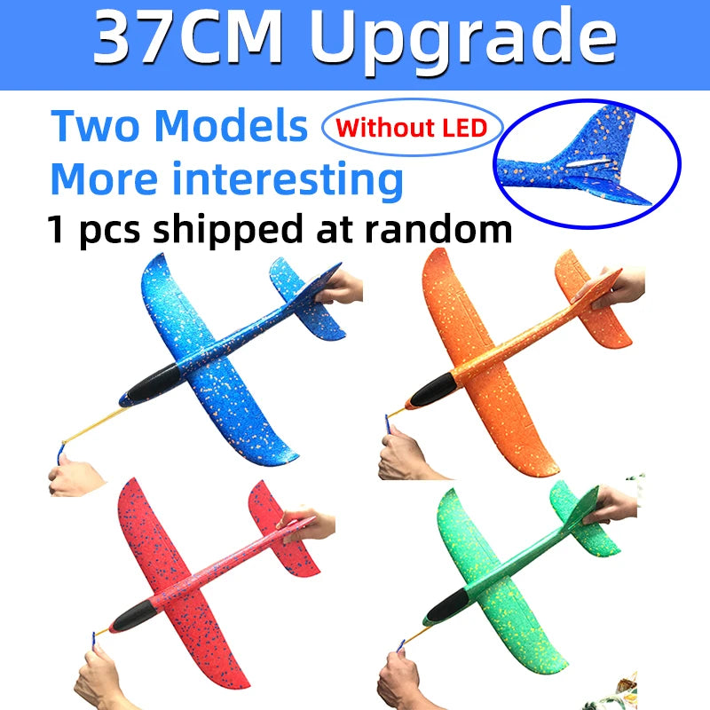 Foam Plane Glider Toy - 33/50CM Hand Throw Outdoor Airplane