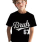 Kids Number Graphic T-Shirt - Loose Short Sleeve Summer Top