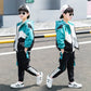 Teen Boys Hooded Tracksuit Set - Zipper Jacket and Striped Pants