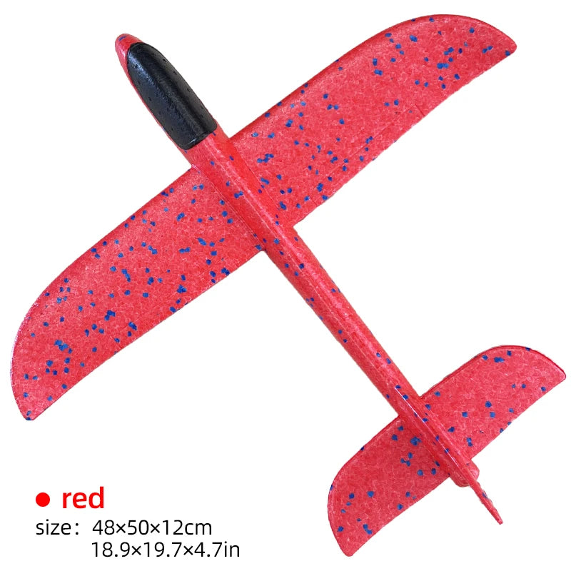 Foam Plane Glider Toy - 33/50CM Hand Throw Outdoor Airplane