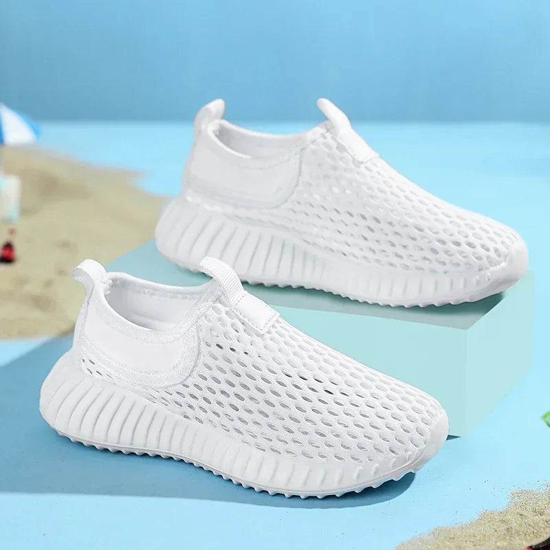 Kids Breathable Tennis Sneakers - Summer Mesh Running Shoes