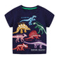 Boys Luminous Dinosaur T-Shirt - Cotton Animal Graphic Tee