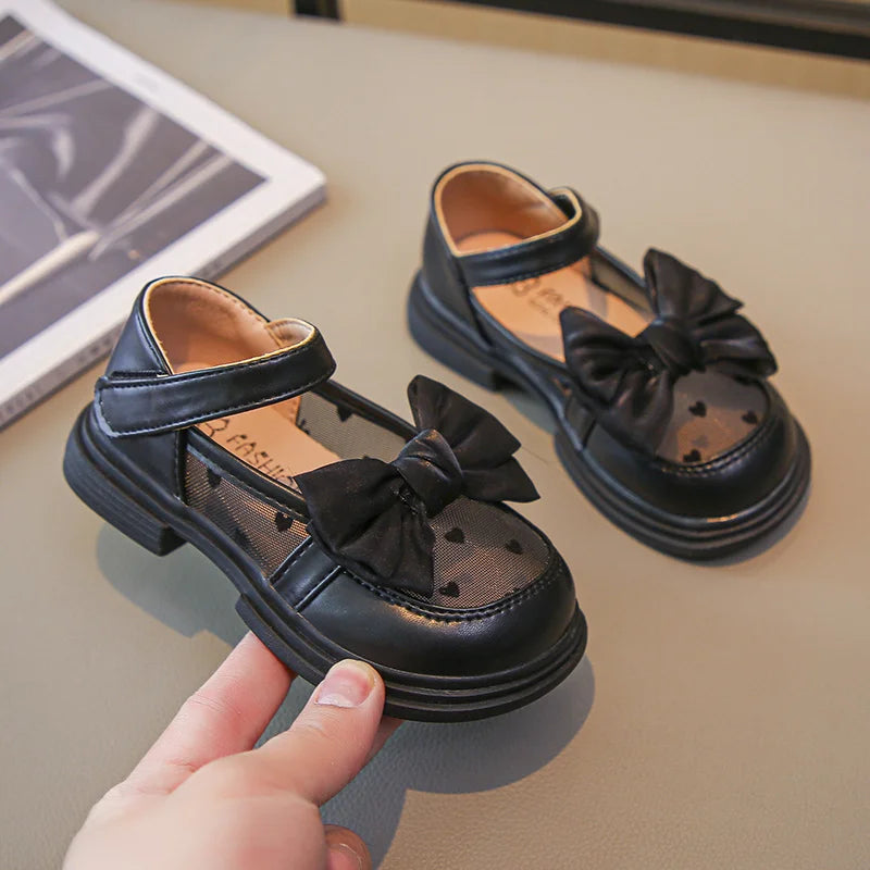 Girls Breathable Bow Round Toe Walking Sandals