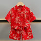 Boys Tang Style Hanfu Set - Short Sleeve Two-Piece Summer Outfit