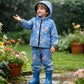 Kids Waterproof Hoodie Coat and Pants Set - Warm Rain Outfit