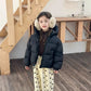 Kids Hooded Cotton Padded Down Coat - Warm Winter Outerwear