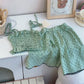Girls Bubble Sleeve Shirt and Wide Leg Pants Set