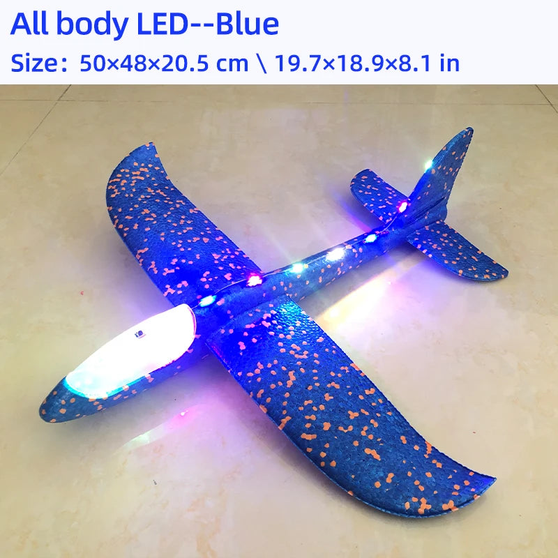 Foam Plane Glider Toy - 33/50CM Hand Throw Outdoor Airplane