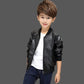 Boys PU Leather Jacket - Plus Velvet Warm Winter Coat