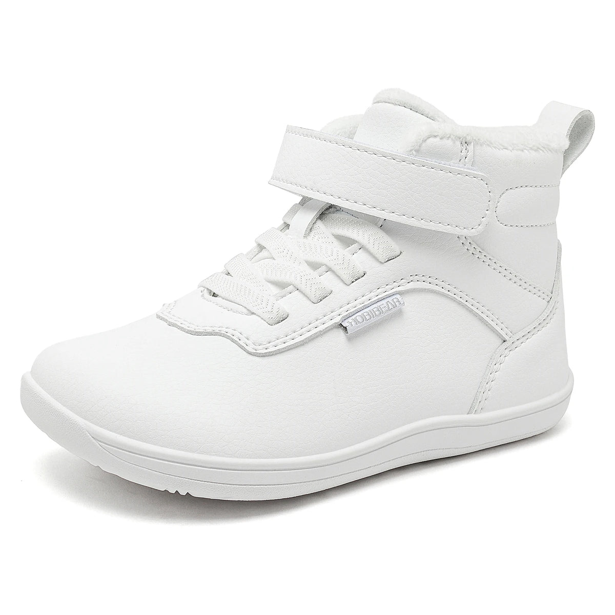 Kids Winter Barefoot Ankle Shoes - Wide Toe Faux Fur Lined Sneakers