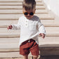 Boys Cotton Muslin Long Sleeve T-Shirt - Soft Pocket Round Neck Top