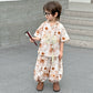 Boys Tang Style Hanfu Set - Short Sleeve Two-Piece Summer Outfit