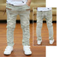 Kids Skinny Denim Trousers - Elastic Waist Sports Bottoms
