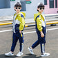 Teen Boys Hooded Tracksuit Set - Zipper Jacket and Striped Pants