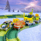 Dinosaur Flexible Race Track Set - Flash Light Car Educational Toy